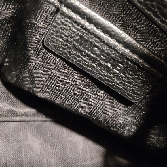 Michael by Michael Kors Black Pebbled Leather Expandable Tote Handbag - Picture 6 of 15